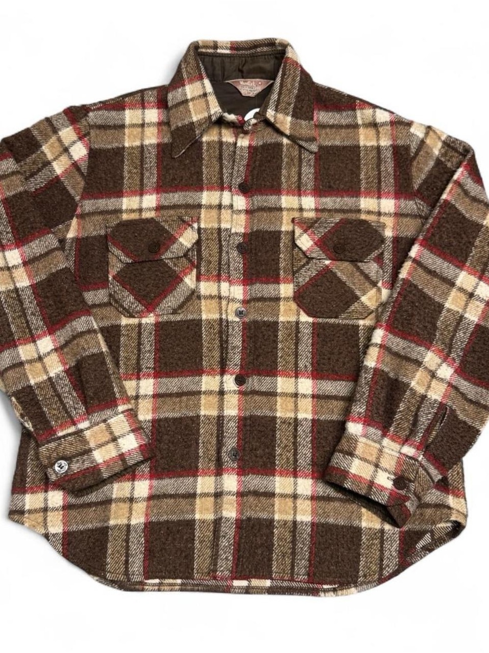 Vintage VanCort Plaid Wool Shirt Jacket